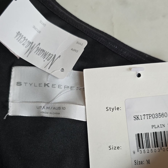 NWT Jet Black Luxe One Sleeve Shoulder Top Size US Medium AUS10 - Picture 8 of 12